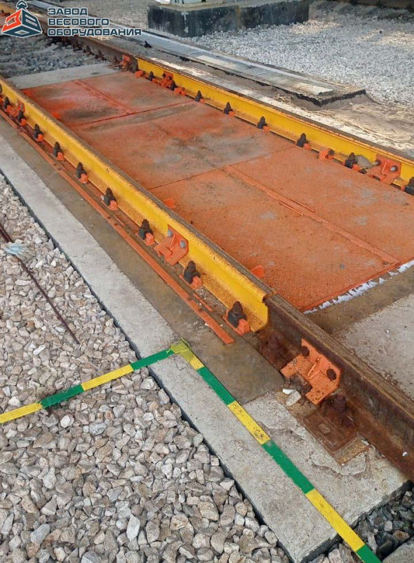 Железнодорожные вагонные весы ВТВ-С для потележечного взвешивания в динамике 60 тонн