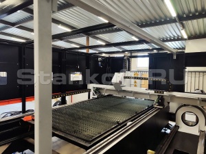 Оптоволоконный лазер в кабине с труборезом и сменным столом XTC-1560GT/6000 Raycus