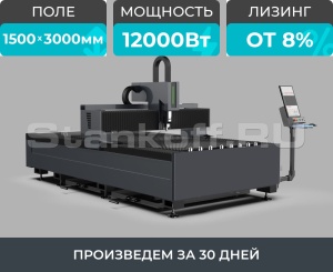 Оптоволоконный лазерный станок по металлу STL-1530FP/12000 Raycus
