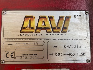 В продаже четыртехвалковые машины DAVI MCA 2017, DAVI MSB3037