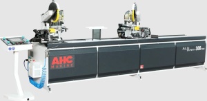 Усозарезной торцовочный двухпильно-сверлильный станок AHC Makina Alu200PRO