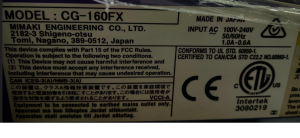 Режущий плоттер MIMAKI CG-160FX II