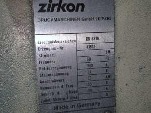 Рулонная печатная машина Zirkon RO 6210