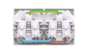 Розетка CADUCEUS ALING MODE электрическая, двухместная, модульная, для скрытой проводки, механизм, 16А, 250 В~