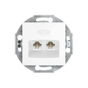 Розетка скрытой установки CADUCEUS ALING PRESTIGE 2хRJ12 6P2C двойная, телефонная, механизм