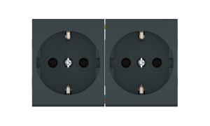 Розетка CADUCEUS ALING MODE электрическая, двухместная, модульная, для скрытой проводки, механизм, 16А, 250 В~