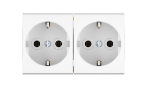 Розетка CADUCEUS ALING MODE электрическая, двухместная, модульная, для скрытой проводки, механизм, 16А, 250 В~