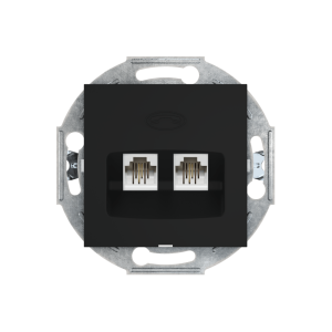 Розетка скрытой установки CADUCEUS ALING PRESTIGE 2хRJ12 6P2C двойная, телефонная, механизм