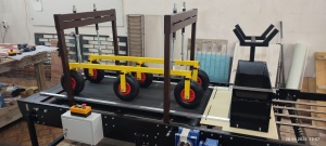 Автоматизированный станок для нанесения защитно-декоративного покрытия на фасадные термопанели (пенопласт)