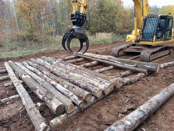 Лесозахват Exten LoGGrip с ОПУ для экскаваторов