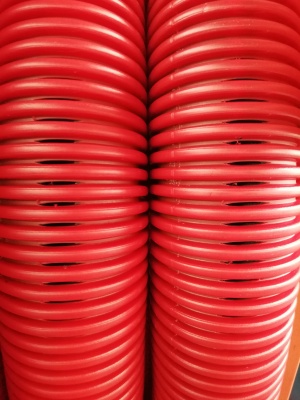 Экструзионная линия гофрированных труб, Линия двухслойных гофрированных труб