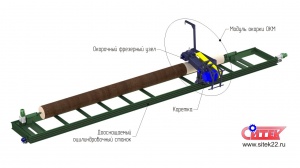 Дооснащение оцилиндровочных станков модулями окорки ОКМ