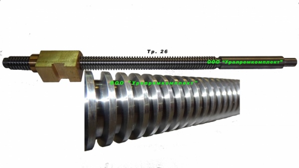 Винт поперечной подачи с гайкой 1К62Д