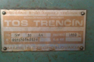 Токарно-винторезный TOS TRENCIN SV18RA