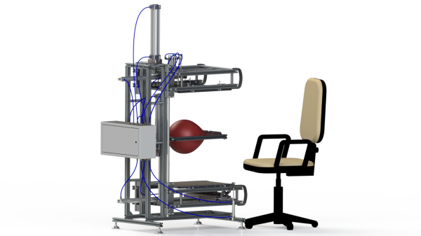 Автоматическая печатная секция для печати на шарах и различных объектах - с одновременным нанесением с двух сторон. Модель - JBD - 01