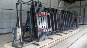 Вертикальный гидравлический пресс для производства клееного бруса ПВ 005-6000