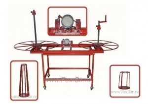Перемоточный станок с катушки или бухты на катушку или в бухту до 500 мм со съемными конусами