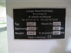 Кромкооблицовочный станок LANGE -MASCHINENBAU (LMB 56) и Станок для снятия свесов (LMB 60)