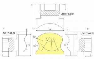 Комплект фрез для изготовления поручней ДФ-17.04