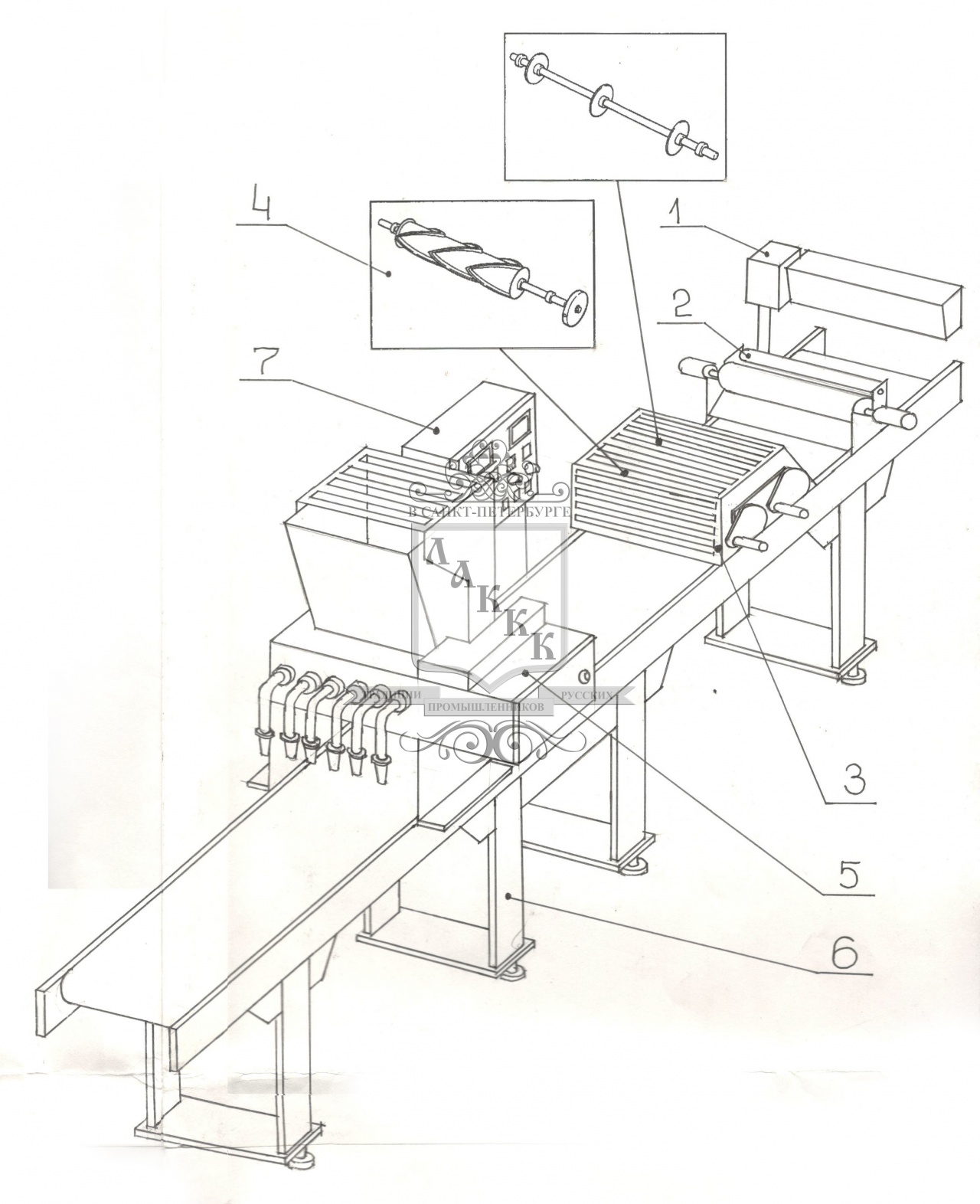 Стол автоматической нарезки теста ЛАККК 3500 купить в Санкт-Петербурге ...