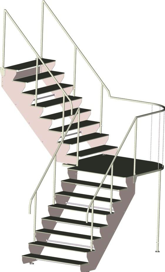 Лестницу классическую и винтовую на металло каркасе и стеклянную полностью - в- 3D - чертежами Полным КД