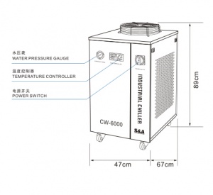 S&A water chiller for cooling plasma torch in welding machine
