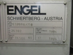 Термопластавтомат Engel ES 2000/250