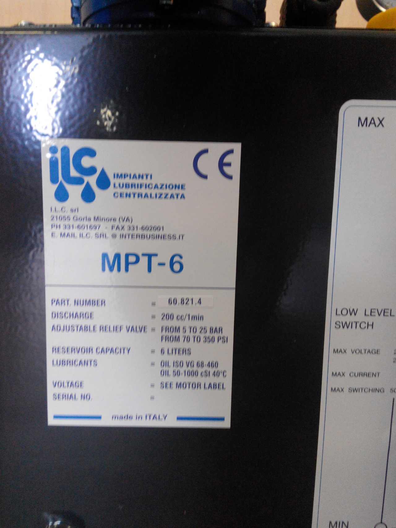 СТАНЦИЯ СМАЗОЧНАЯ ILC MPT-6-LA-200-25 купить в Троицке по цене 40 000 ...