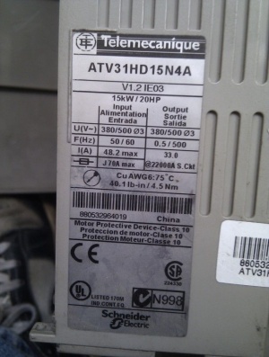 Частотный преобразователь altivar 31 15кВт 380В
