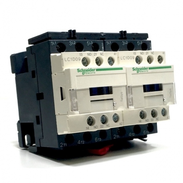 LC2D09BD контактор реверсивный, полюсы 3Р, номинальный ток 9 Aмпер, мощность 24 Вольт DC, Schneider Electric
