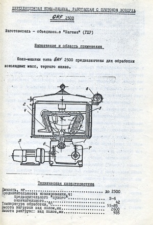 Конш- машина CRF – 2500 Циркуляционная