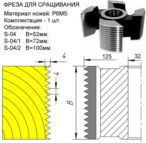 S-04 Фреза для сращивания древесины