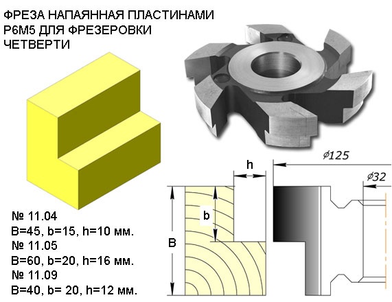 11.04 (05,09) Фреза для выборки четверти в древесине