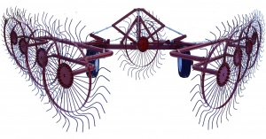 Грабли ворошилки валковые ГВВ - 6.1 (со средним колесом)