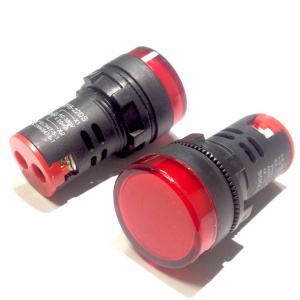 AD16-22DS-R-24 Красная, диаметр 22 миллиметра, 24 VAC/DC, светодиодная сигнальная арматура