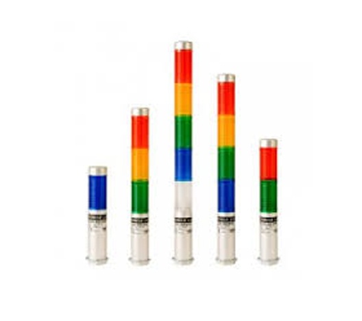 PLDSF-302-RYG Сигнальная колонна, d=25мм, постоянное/мигающее свечение, 3 секции, крас., желт., зел. Autonics