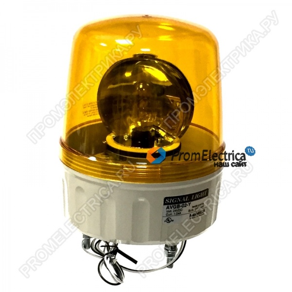AVGB-02-Y 24VDC сигнальный маячок d-135мм жёлтый (вращение+зуммер) Autonics