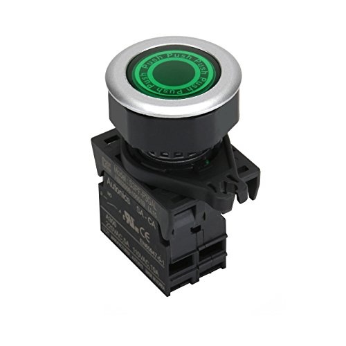 S3PF-P3GAD (1 н.о.) кнопка мгновенного действия утопл.монтаж с подсветкой зеленая Autonics