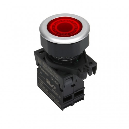S3PF-P3RAD (1 н.о.) кнопка мгновенного действия утопл.монтаж с подсветкой красная Autonics