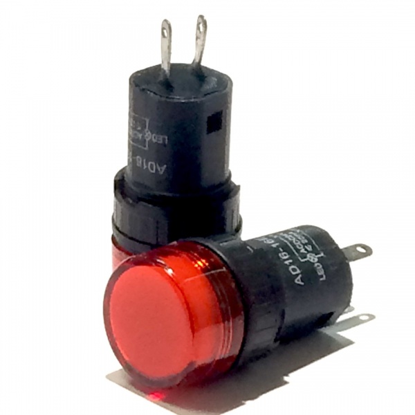 AD16-16DS-R-24 Красная, диаметр 16 миллиметров, 24VAC/DC, светодиодная сигнальная арматура
