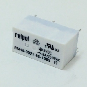 RM40-3021-85-1005 Реле электромагнитное, SPST-NO, Uобмотки:5ВDC, 8A/250ВAC, 8А, RELPOL