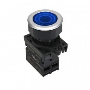 S3PF-P3BAL (1 н.о.) кнопка мгновенного действия утопл.монтаж с подсветкой синяя Autonics