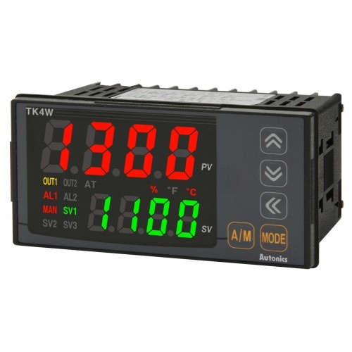 TK4W-T4CR 100-240 VAC темп. контроллер ПИД,96х48 мм, выход сигн.1+RS485, вых.1 ТТР+ток,вых.2 реле Autonics