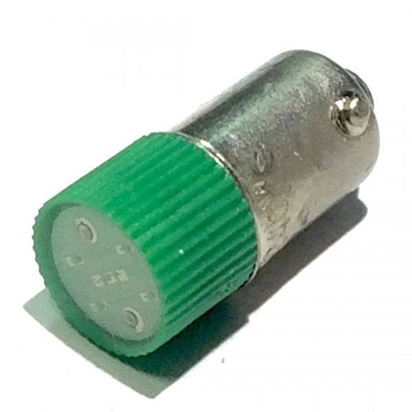 BA9S-LED-220VAC-G Светодиодные лампочки, цоколь BA9S, зеленого цвета 220 Вольт 50 Hz