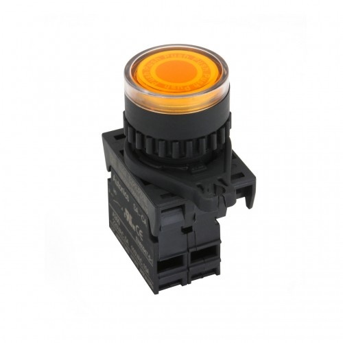 L2RR-L3YD (MC2-PIFY-D) контрольная лампа желтая (плоская головка) Autonics