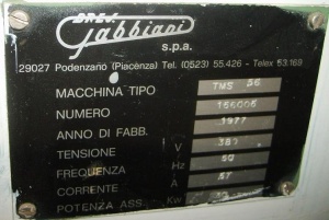 Станок двухстороннего фрезерования Gabbiani тип TMS 56