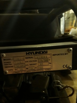 бензиновый генератор Hyundai ic 245 15.ohp бу