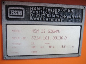 Пресс HSM 12 Gigant