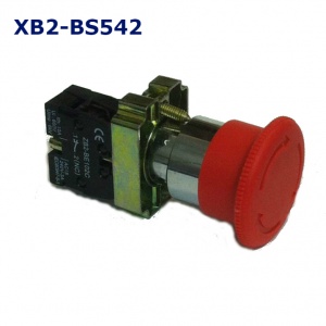 XB2-BS542 Кнопка поворотная красная грибок NC