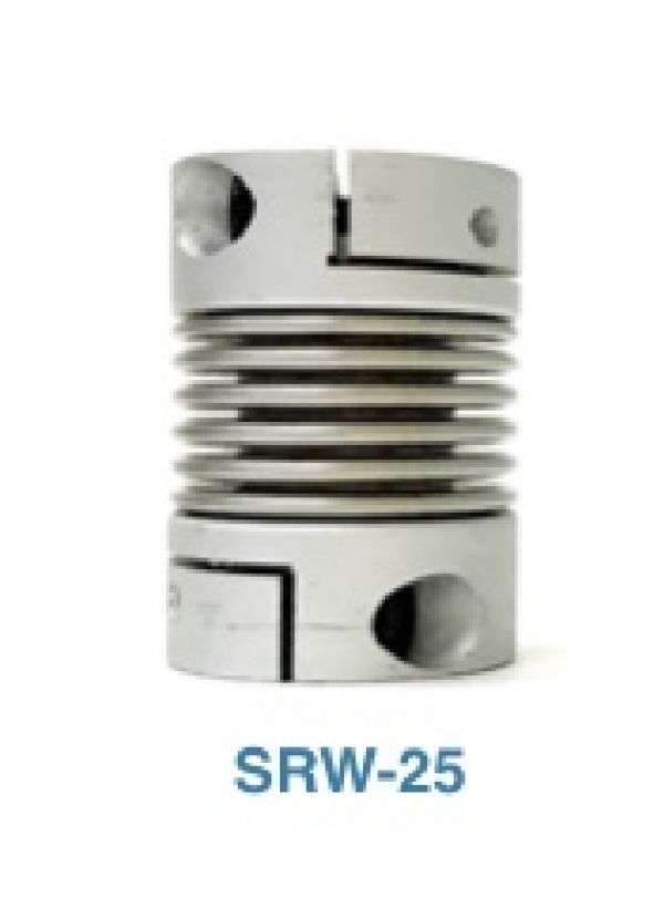 SRW25 9.525*8 Сильфонная муфта, диаметр 25 мм, с зажимным кольцом, диаметры валов 9.525-8 мм